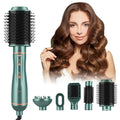 Pretfy Hair Dryer Brush, 5 in 1 Blow Dryer & Volumizer, Negative Ion Detachable Hot Air Brush Set Hair Styler for Straightening/ Drying/ Curling/ Styling