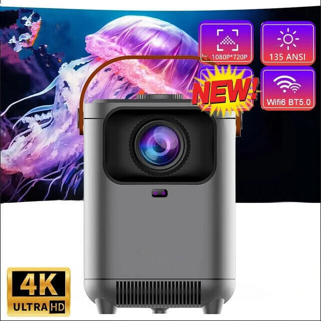 LEXKUYI 5G 4K Support HD Home Theater Cinema Projector WiFi Bluetooth LED Movie Gaming Projector