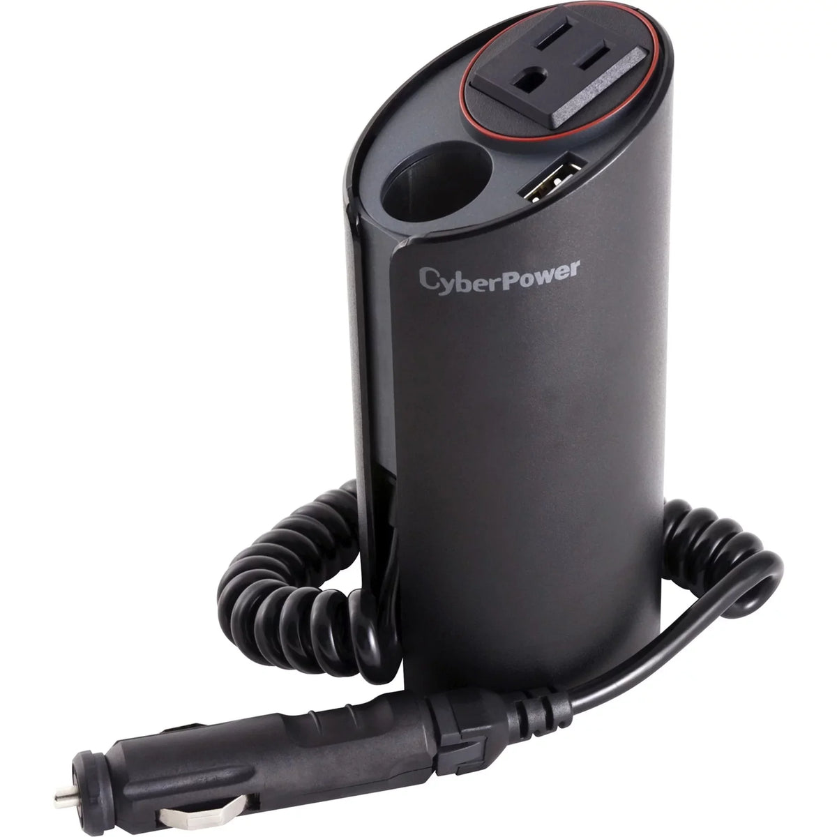 CyberPower CPS150CHU Mobile Power Inverter 150W with USB Charger, Cup Holder