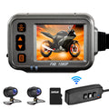 OWSOO Motorcycle Dash Cam,WiFi Dual 1080p Motorbike Camera ,120° Wide Angle,Parking , Timed Recording After Flameout Full Body Waterproof Night Vision With 32G storage card