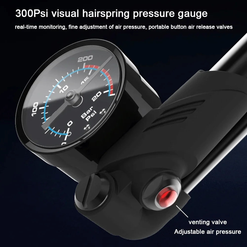 GeevorksTire Pump,300psi With Two-wheeler Rear Tire Pump Tire Portable Absorber Mountain Tire Two-wheeler Air Pump Two-wheeler Rear Suspension Buzhi Tire Inflator Mountain Tire Pump Huiop