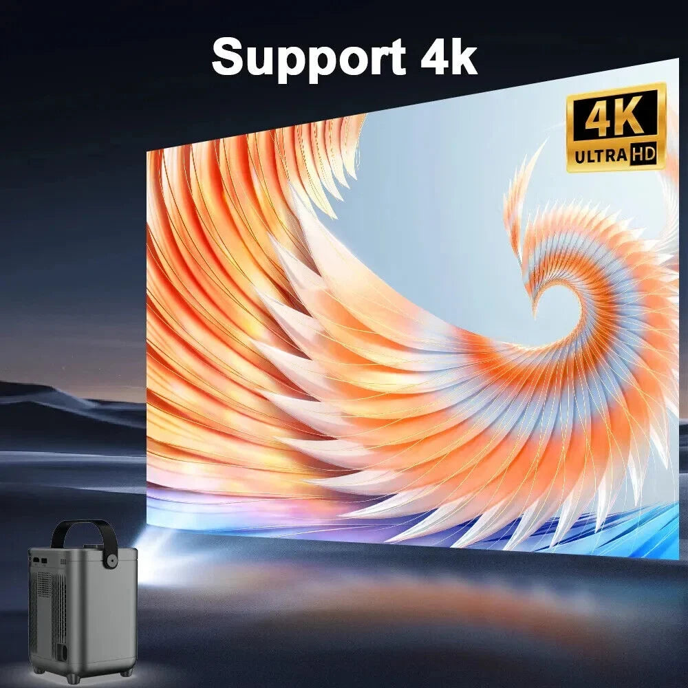 LEXKUYI 5G 4K Support HD Home Theater Cinema Projector WiFi Bluetooth LED Movie Gaming Projector