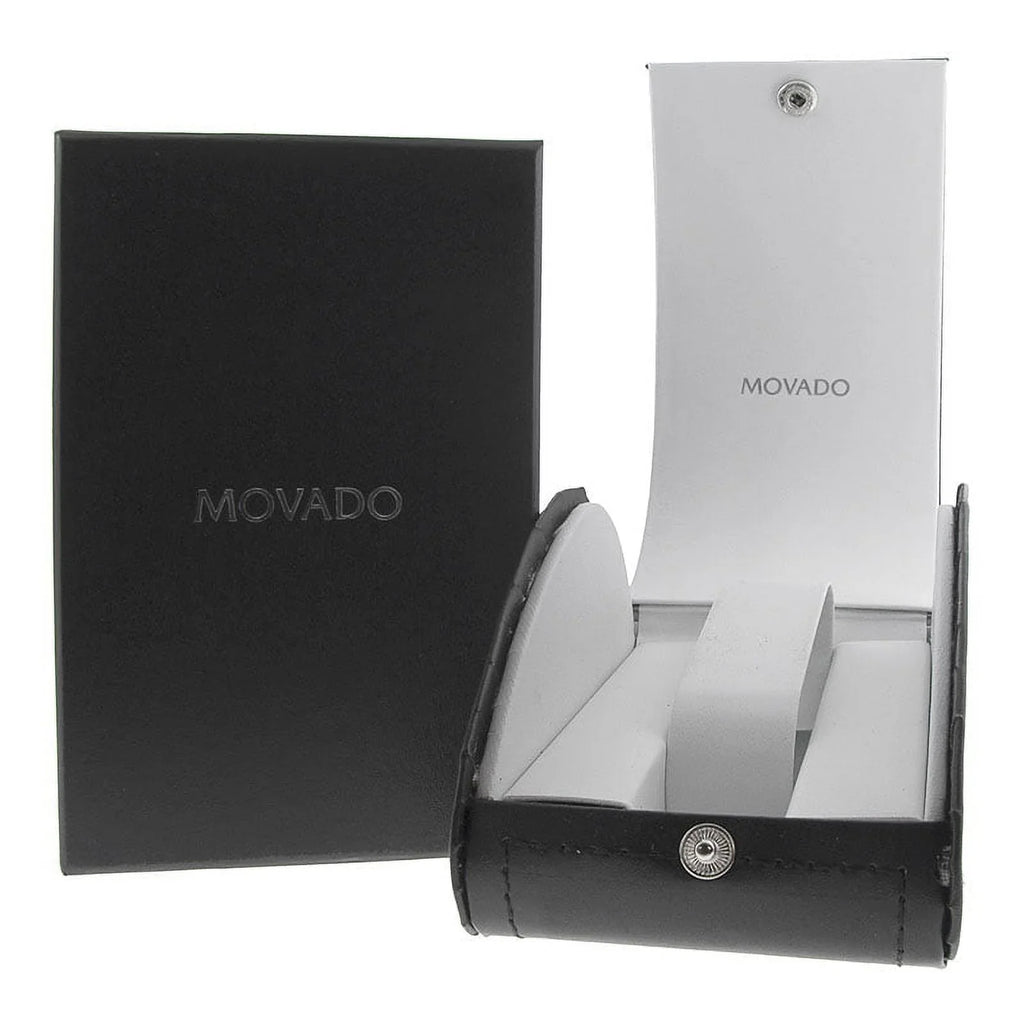 Movado Sapphire Quartz Silver Mirror Dial Ladies Watch 0607547