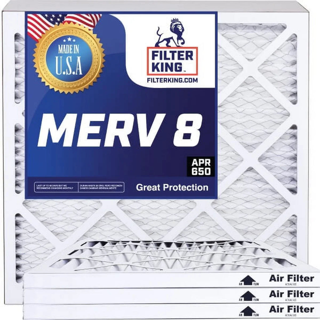 Filter King 36.5x33x1 Air Filter | 4-PACK | MERV 8 HVAC Pleated A/C Furnace Filters | MADE IN USA | Actual Size: 36.5 x 33 x .75"