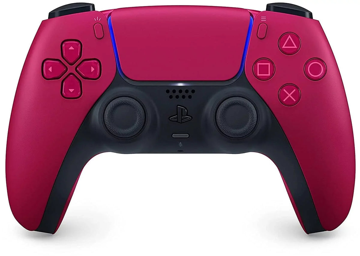 Sony Playstation 5 Disc Version (Sony PS5 Disc) with Cosmic Red Extra Controller, MLB The Show 21 and Microfiber Cleaning Cloth Bundle