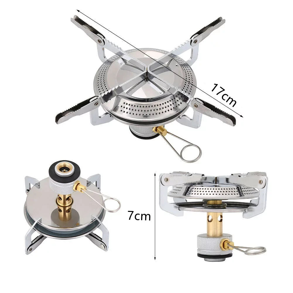 Mini Propane Gas Stove Burner Camping Cooking Foldable Hiking Picnic Accessories