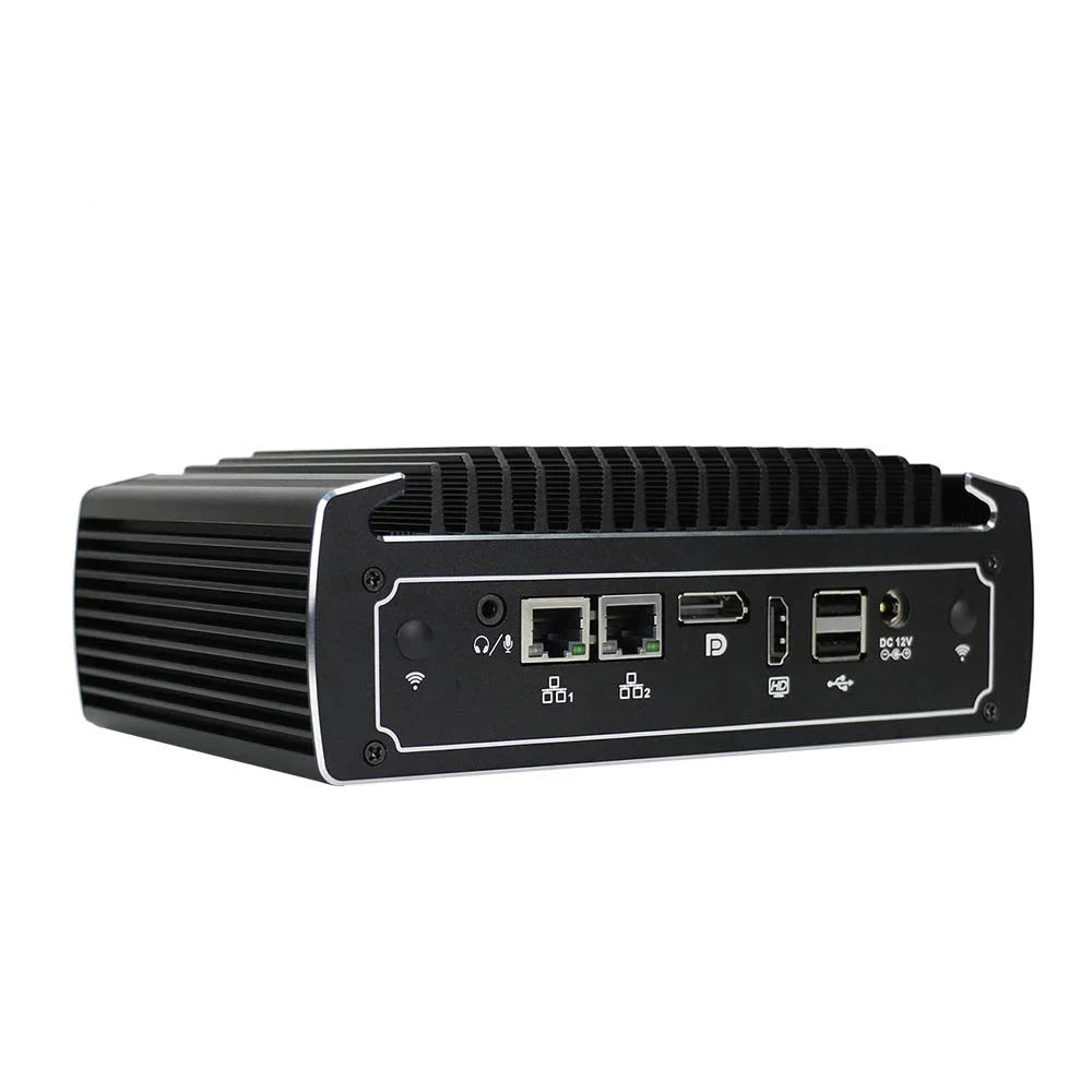 PARTAKER Fanless Mini PC, 4K Powerful Industrial Mini Computer, Core i5 8250U 8th Gen, 4 Cores CPU, 16GB Ram 240GB SSD 1TB HDD, Dual Nic, HD, DP, 4*USB3.0, SIM Card Slot, 2 COM, Windows 10 Pro