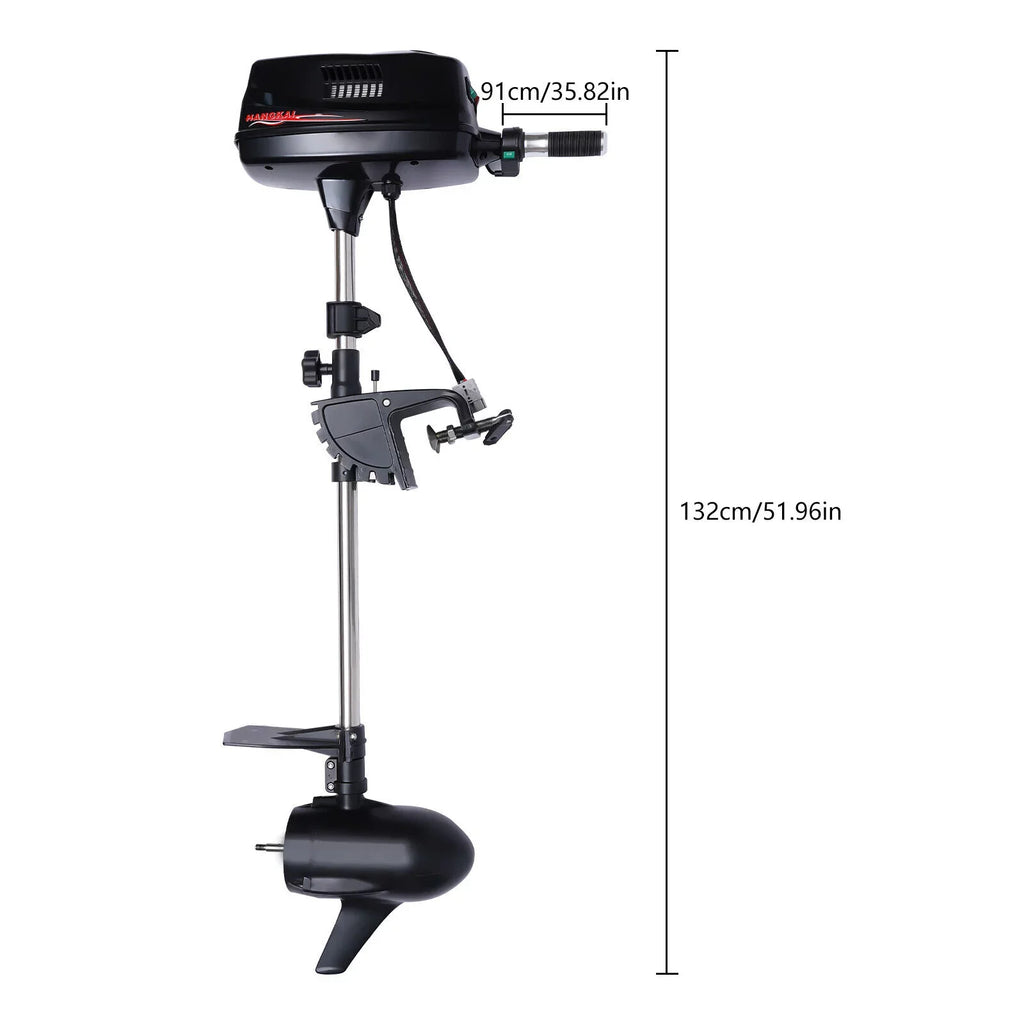 Miumaeov 10HP Electric Outboard Engine 60V 2200W Brushless Trolling Motor Jet Pump Propeller Fishing Boat Engine for Small Water Vehicles Inflatable Boats Canoes Aluminum Fishing Boats