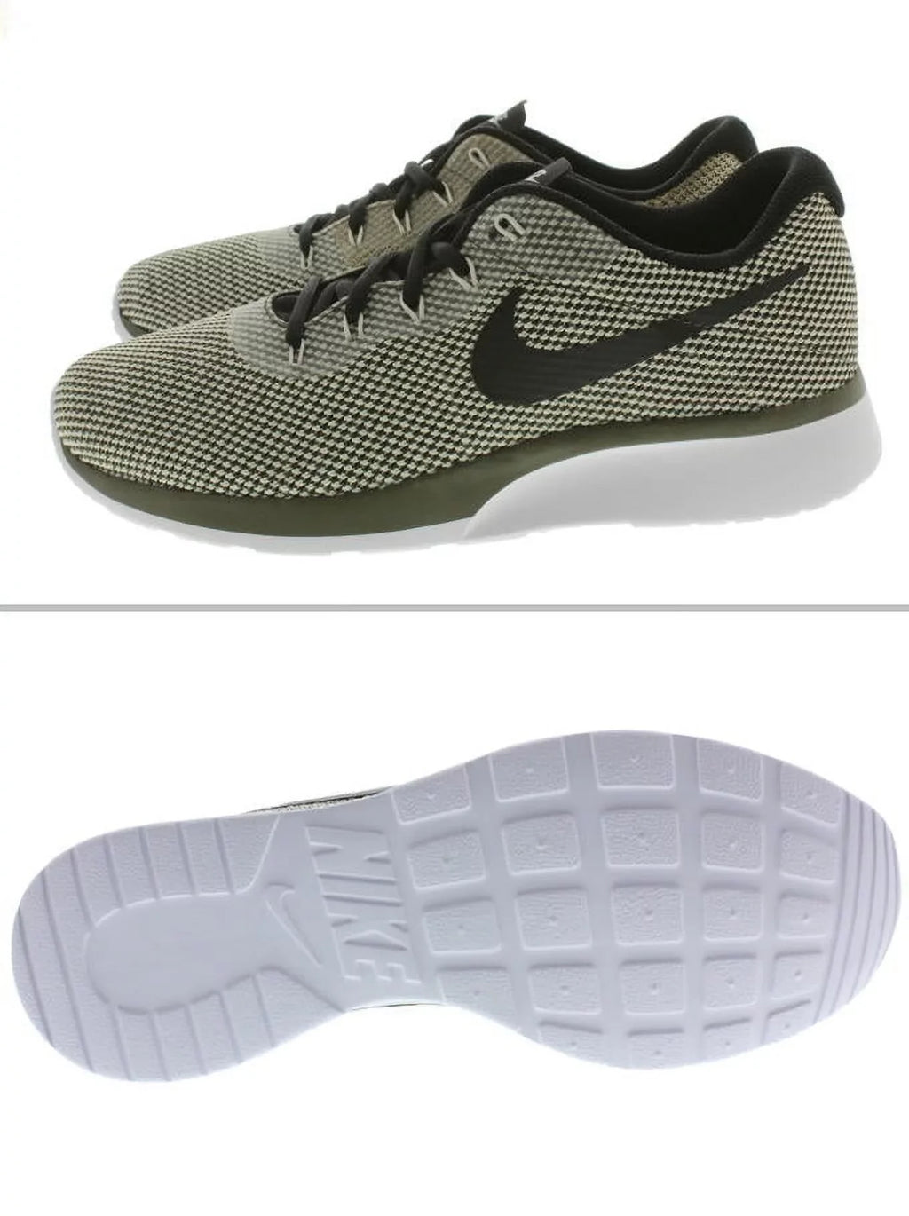 NIKE Tanjun Racer Sneakers Women's Sz 7 Shoe 921668 301 Cargo Khaki/Light Bone