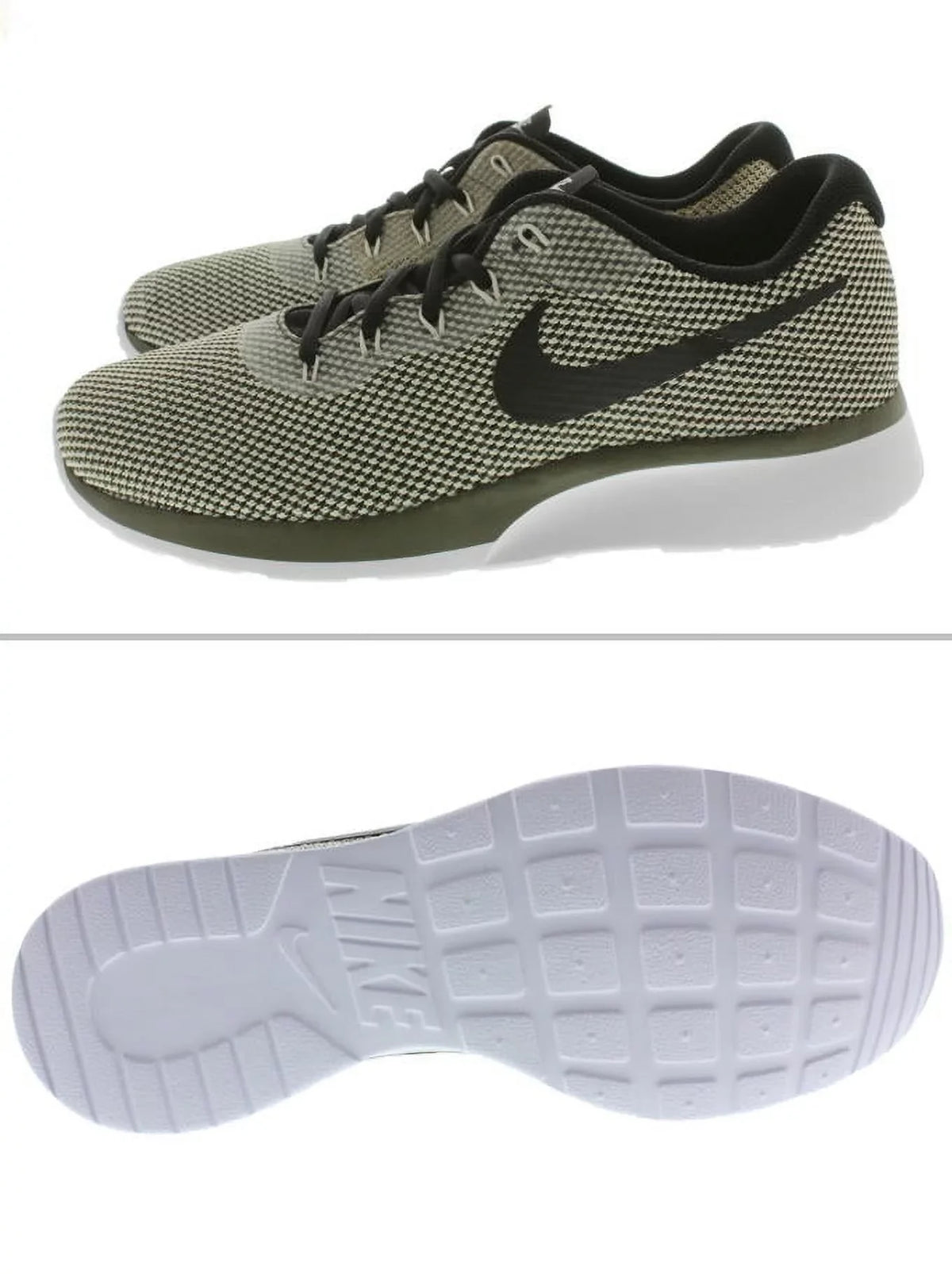 NIKE Tanjun Racer Sneakers Women's Sz 7 Shoe 921668 301 Cargo Khaki/Light Bone