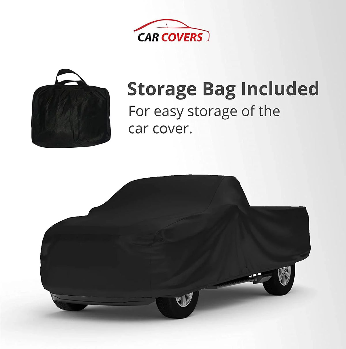 Indoor Truck Cover Compatible with 2001-2004 GMC Sonoma Crew Cab, 4.5 Foot Bed - Black Satin - Ultra Soft Indoor Material - Keep Vehicle Looking Between Use - Includes Storage Bag