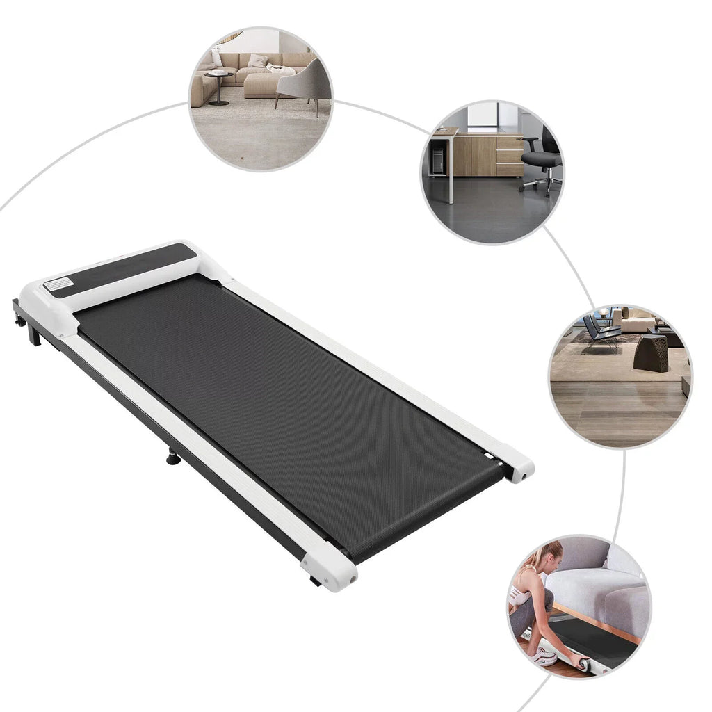 ZhdnBhnos 600W 2.25HP Electric Home Treadmill 2 in 1 Under Desk Walking Jogging Pad Portable Motorized Fitness Running Machine Remote Control