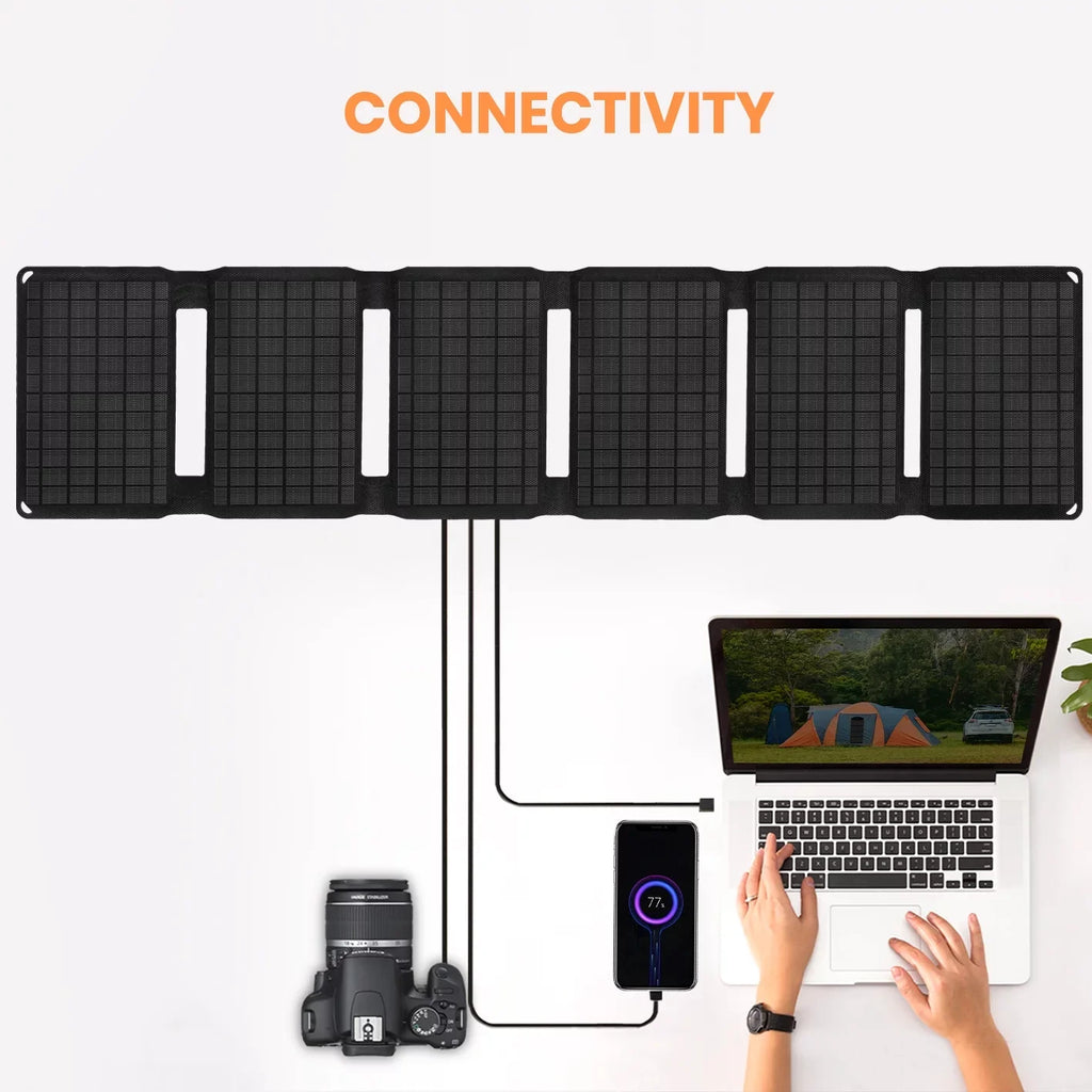 FLEXSOLAR 30W Flexible Monocrystalline Foldable Solar Charger