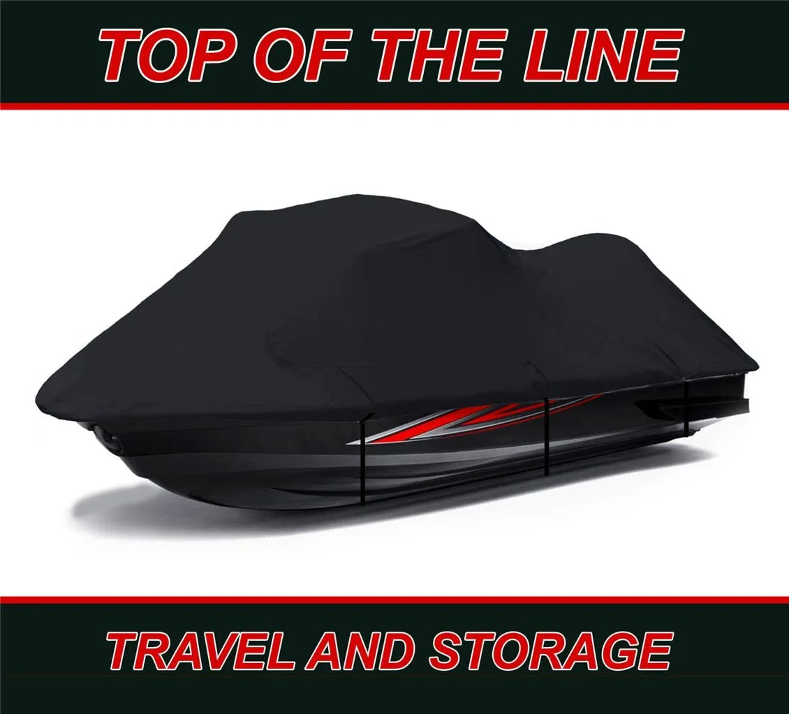BLACK TOP OF THE LINE JET SKI Cover Compatible for Sea Doo Sea-Doo Bombardier GTS 1990 1991 1992 1993 1994 1995 1996 1997 1998 1999 2000 Jet Ski Cover