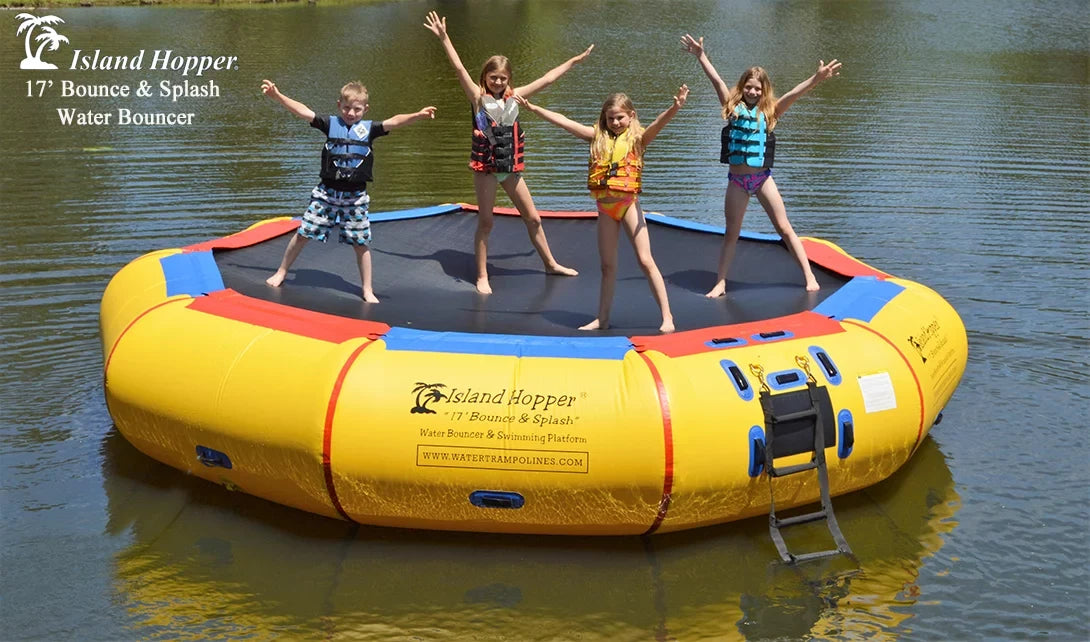 ISLAND HOPPER 17 Feet Springless Bounce and Splash - Recreational Grade