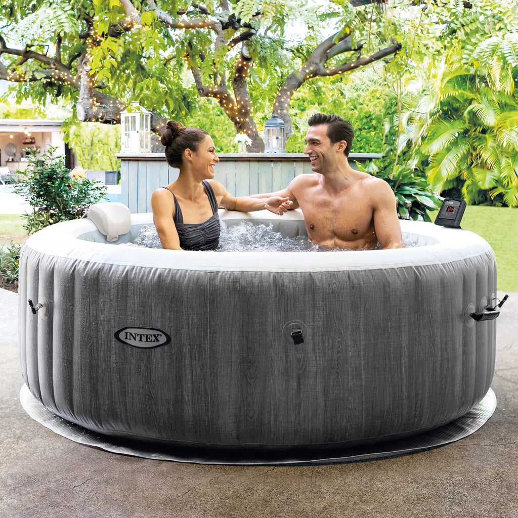 Intex PureSpa Plus Inflatable Hot Tub + Intex Tray Accessories (4 Pack)