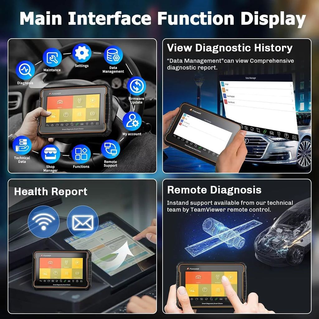FOXWELL GT60 Advanced Automotive Diagnostic Tool Car Scanner All System Check, 24 Reset Services OBDII Code Reader Full OBD Functions OBD2 Scanner Auto Scan Tool EOBD OBD Automotive Analyzer