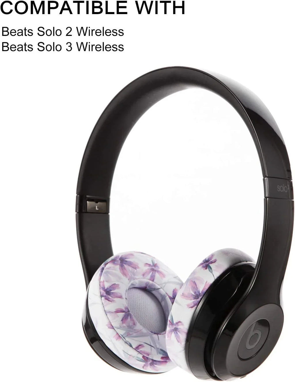 Ear Pads,Replacement earpads with Noise Isolation Memory Foam Ear Cushions Compatible with Beats Solo 2 & 3