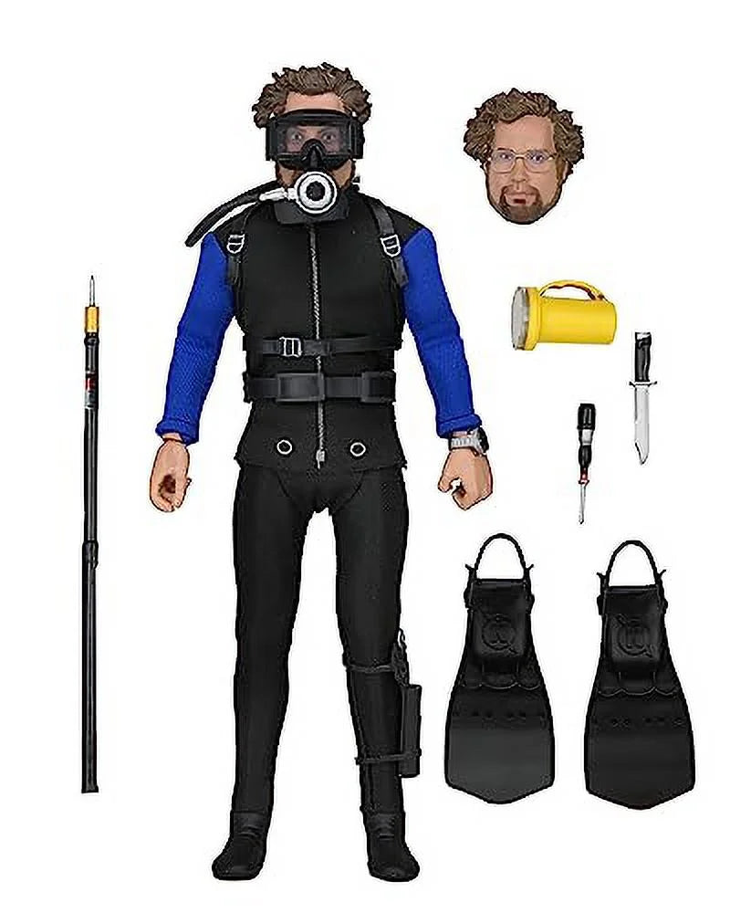 NECA Jaws Shark CAGE Hooper 8IN Clothed Action Figure