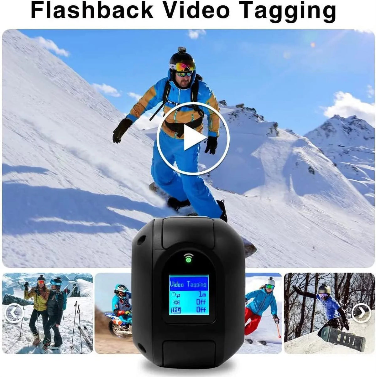 Drift Ghost XL Pro 4K Action Camera, Image Stabilization 4 Hour Battery Life Waterproof Camera 140 Degree Wide Angle Support External Mic