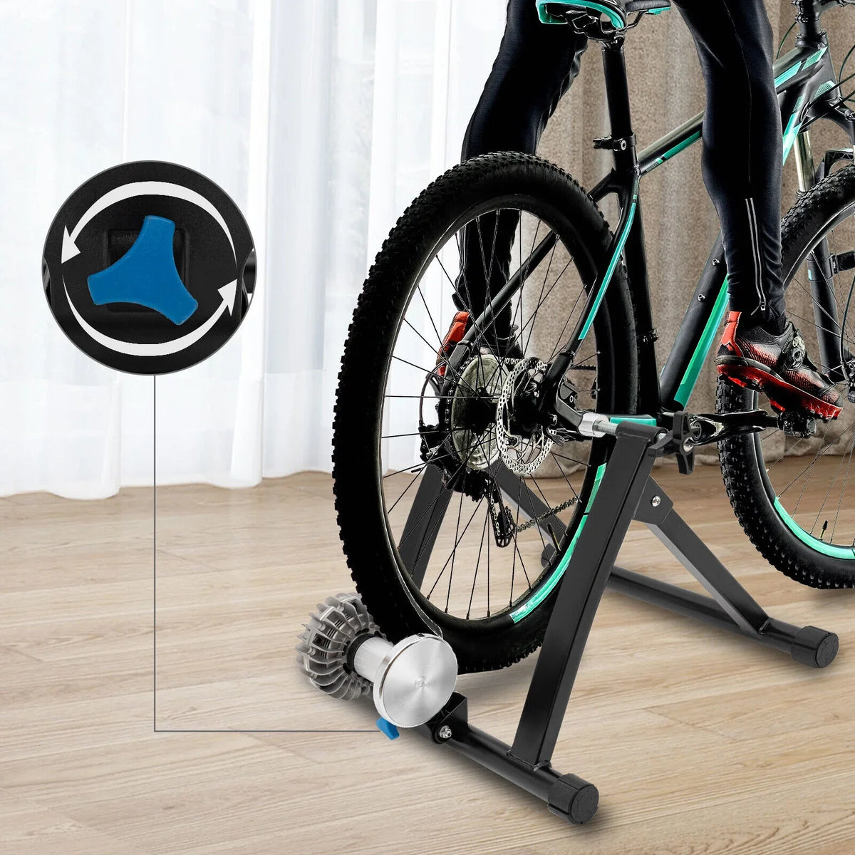 Portable Bicycle Trainer Stand Indoor Bicycle Trainer Stand Training Rack 26-29 700C Bicycle 900W Black