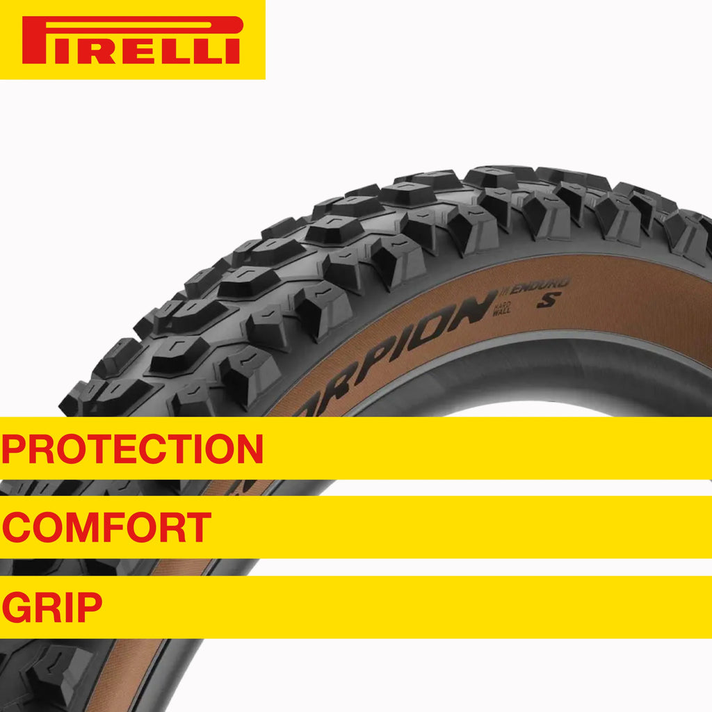 Pirelli Scorpion Enduro S Classic 29" x 2.4 Mountain Bicycle Tire Unmatched Grip and Reliability for Extreme Enduro Riding Tubeless Ready Clincher TLR Enhanced ProWall MTB Casing + SmarTUBE 23/32-622