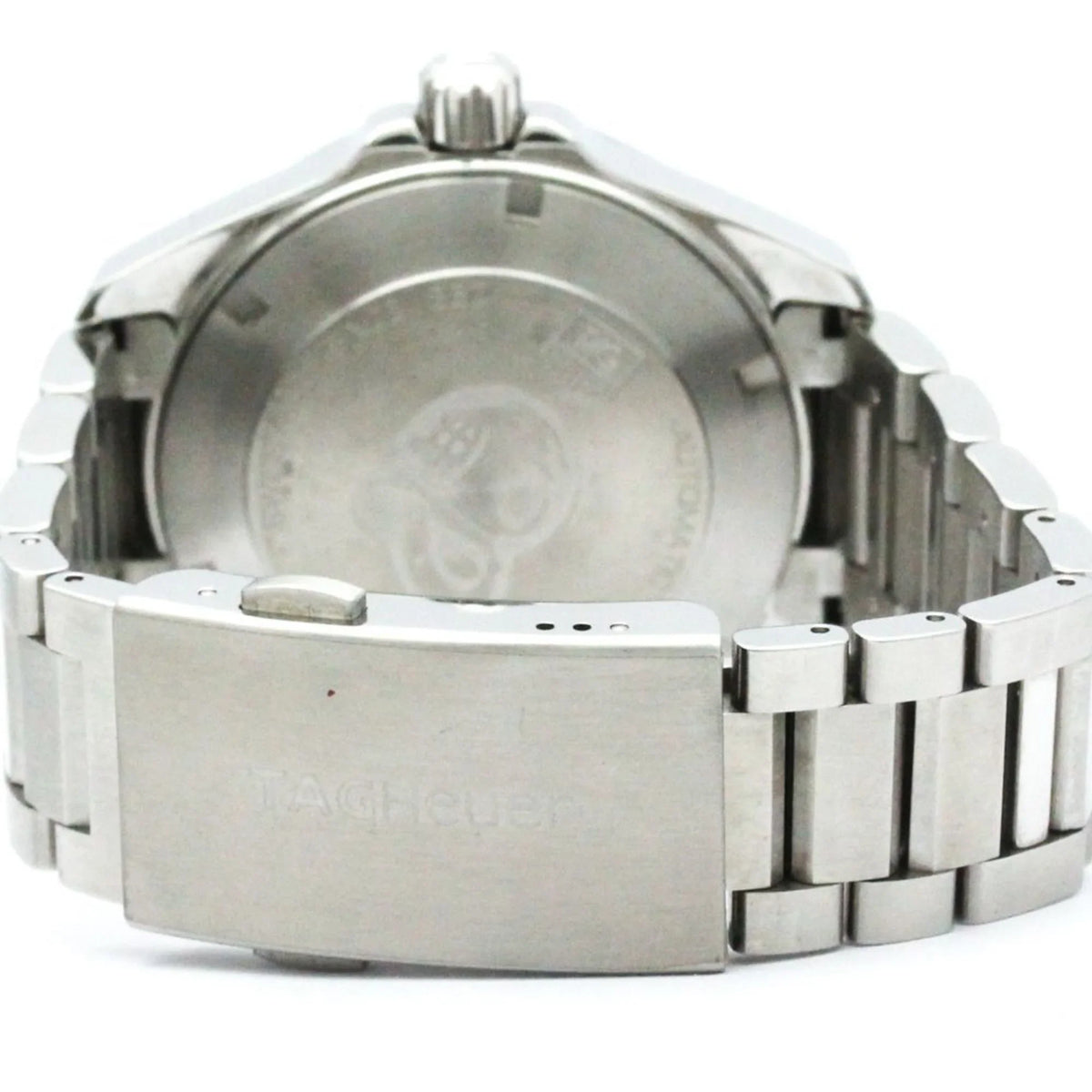 Pre-Owned Polished TAG HEUER Aquaracer Calibre 5 Steel Automatic Watch WAY2112 BF570555 (Good)