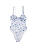 M/L Victoria's Secret Essential Wicked 1 Piece Swimsuit Rose Toile Blue White New
