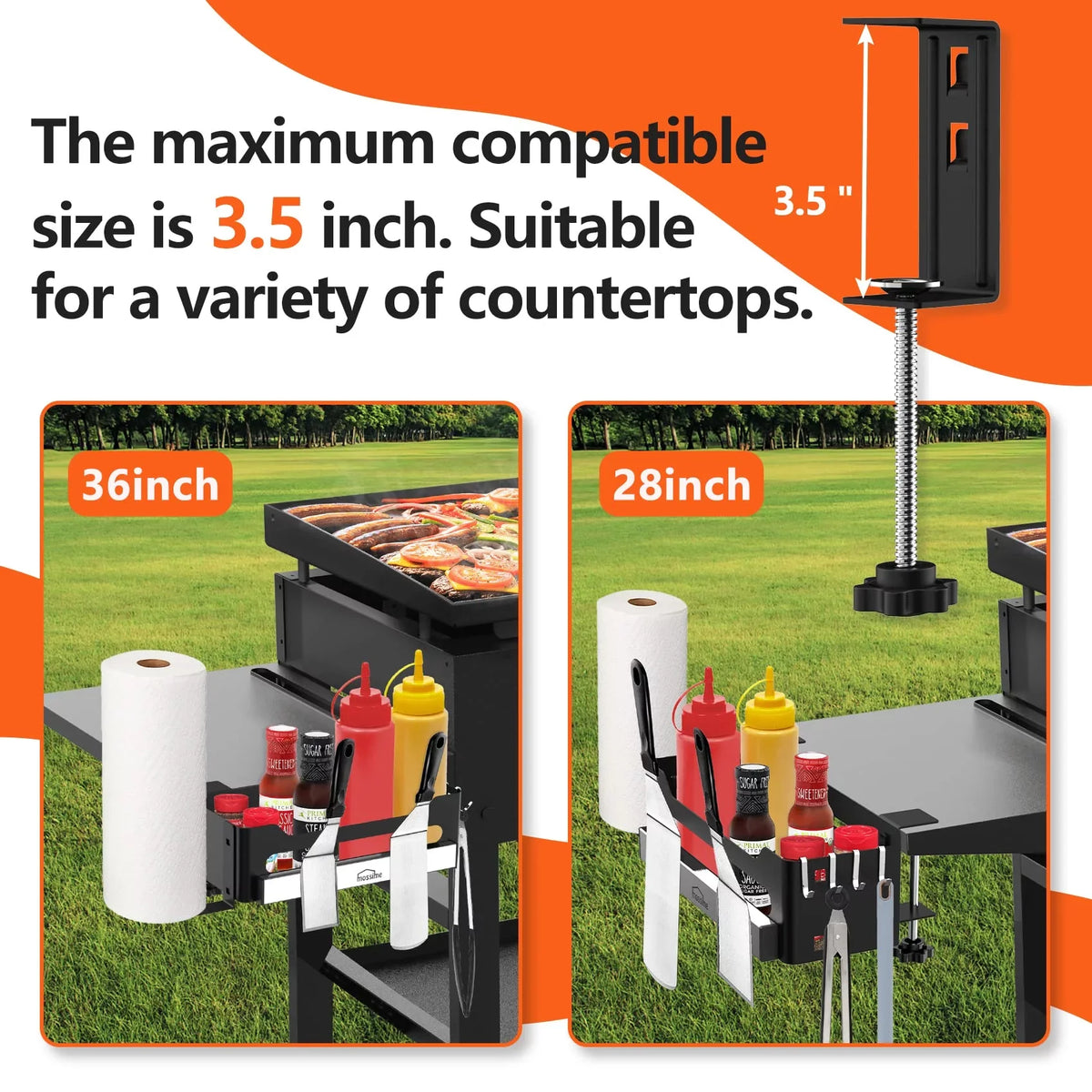 Griddle Caddy for Blackstone 28"/36" Griddles BBQ Griddle Storage Container for Grilling Utensils Designed for Char-Broil