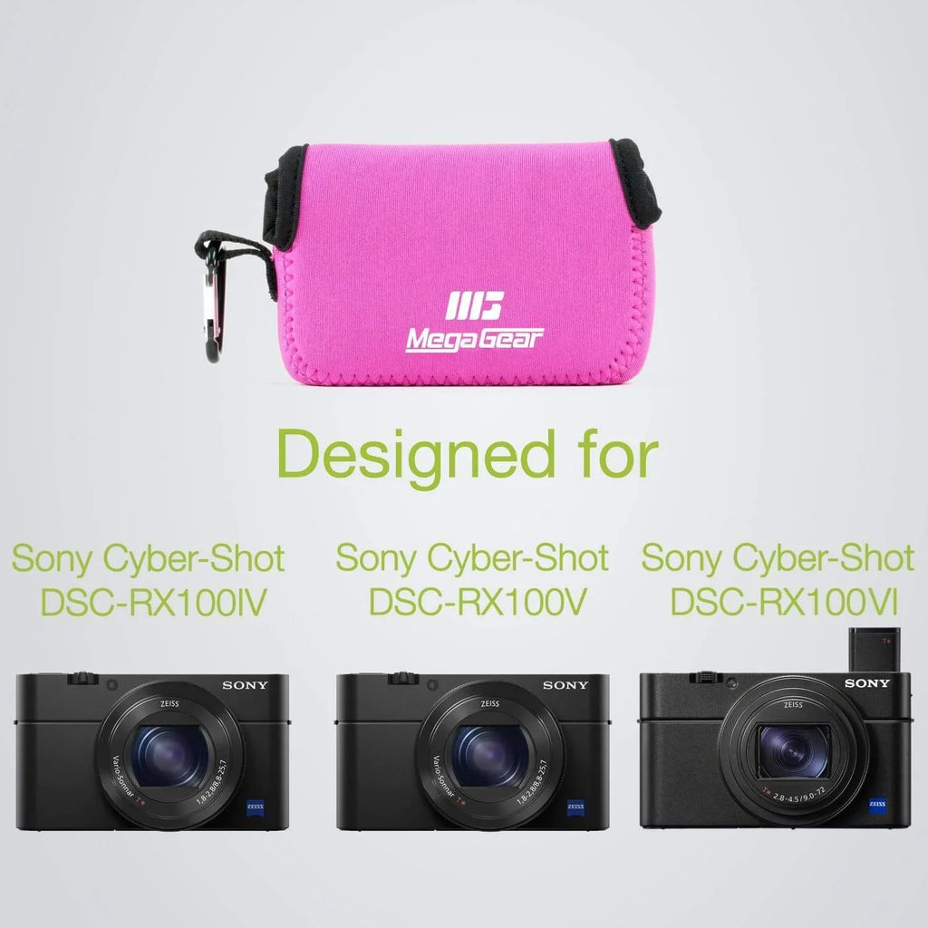 MegaGear Sony Cyber-shot DSC-RX100 VII, DSC-RX100 VI, DSC-RX100 V, DSC-RX100 IV, DSC-RX100 III, DSC-RX100 II Neoprene Camera Case