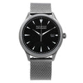 Movado Heritage Black Dial Grey Steel Men's Watch 3650119
