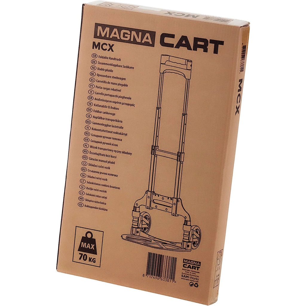 Magna Cart Personal MCI Folding Hand Truck with Rubber Wheels, (3 Pack)