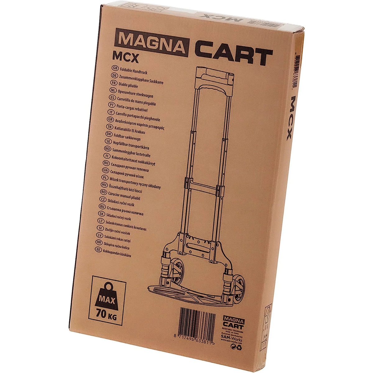 Magna Cart Personal MCI Folding Hand Truck with Rubber Wheels, (3 Pack)