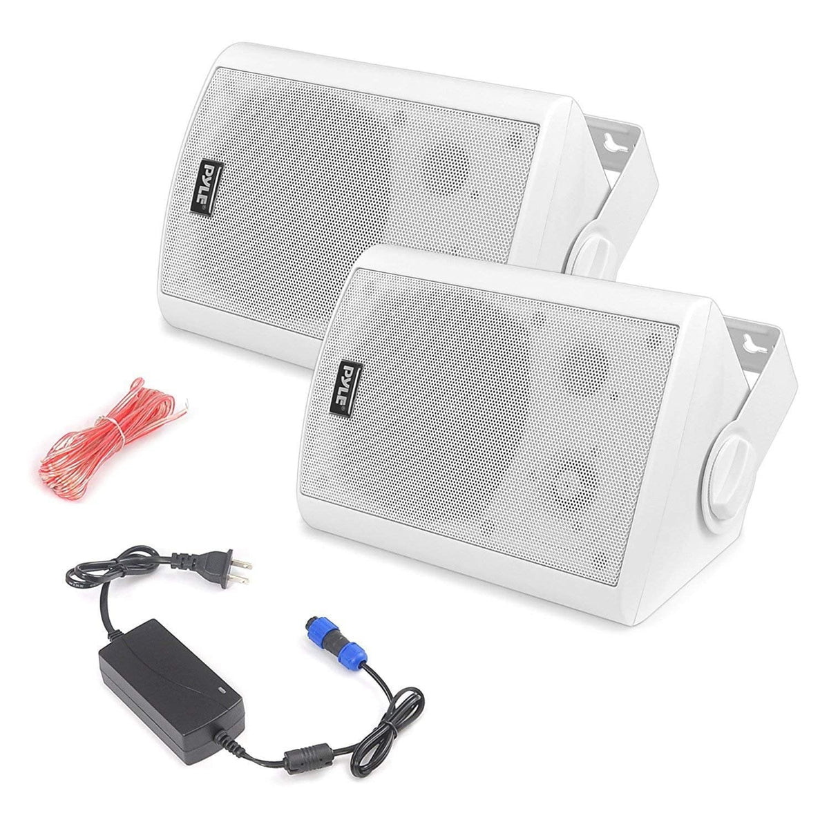 Pyle Wall Mount Waterproof & Bluetooth Speakers, 5.25'' Indoor/Outdoor Speaker System - White