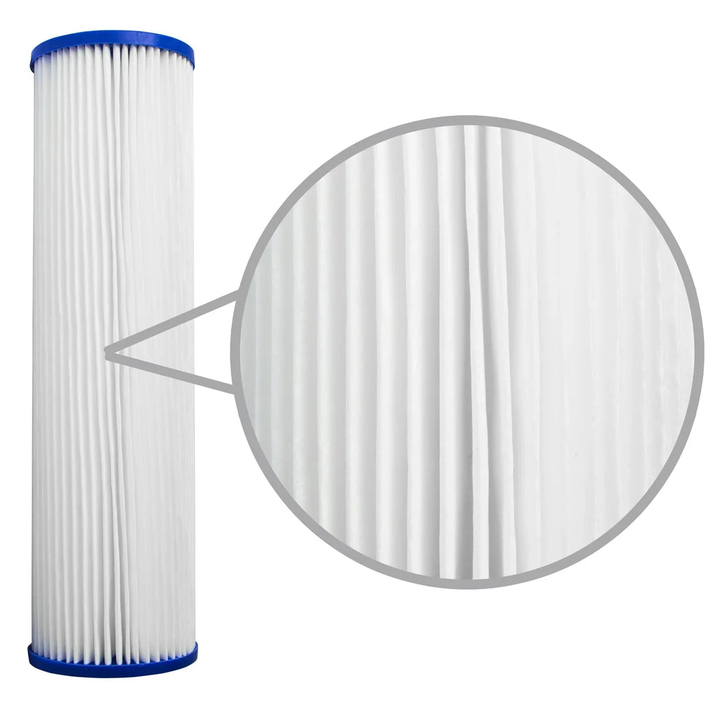 Pleated Poly Sediment Water Filter Cartdrige 20x2.5" 5 micron 25 Pack