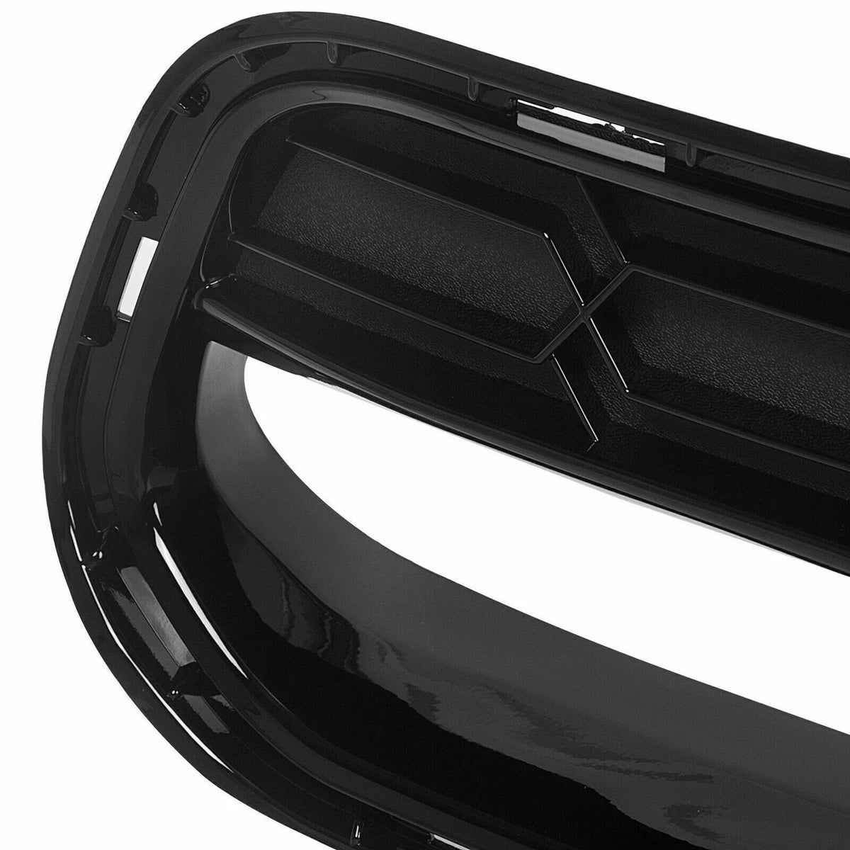 Kojem Front Lower Grille for 2014-2019 Chevrolet Corvette C7 All Models Z06 Style Bumper Cover Painted Glossy Black Plastic (W/O Front Camera Bracket)
