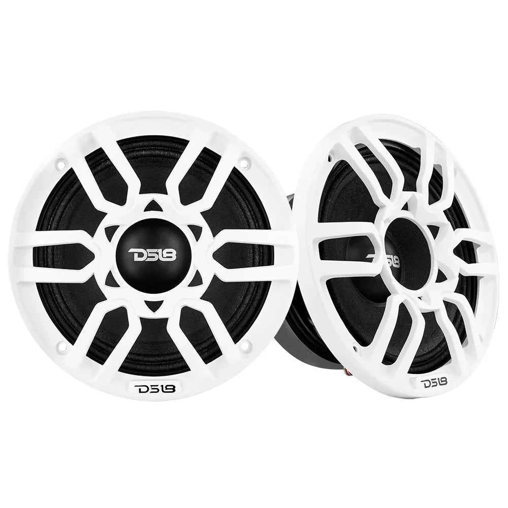 DS18 PRO Universal 6.5 " Inch Plastic Speaker Grill Covers White (Set of 2)