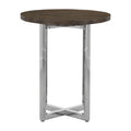 Modus Amalfi 32" Round Bar Table w Wood Top in Taupe
