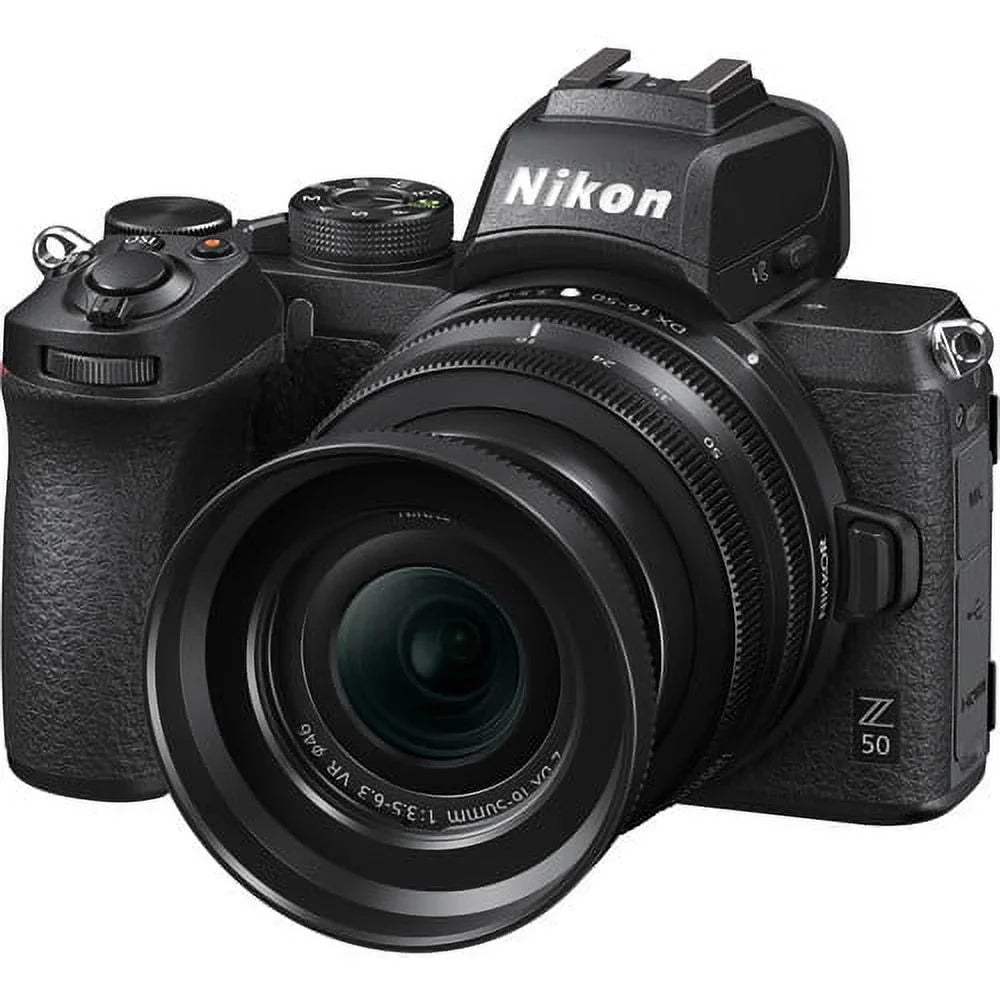 Nikon Z50 Mirrorless Camera with 16-50mm Lens + Case + 64GB Memory(26pc)