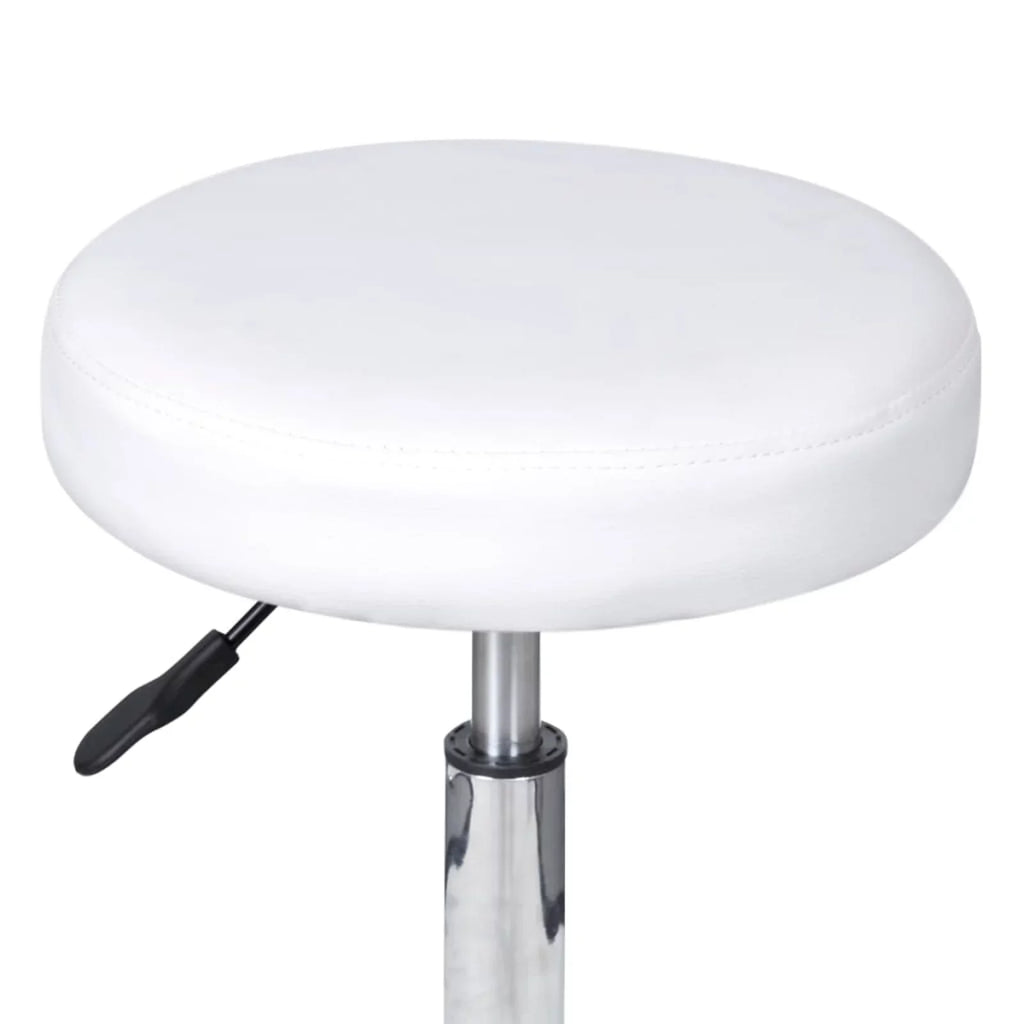 OWSOO Office Stool White Faux Leather