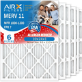 10x24x1 Air Filter MERV 11 Comparable to MPR 1000, MPR 1200 & FPR 7 Electrostatic Pleated Air Conditioner Filter 6 Pack HVAC Premium USA Made 10x24x1 Furnace Filters by AIRX FILTERS WICKED CLEAN AIR.