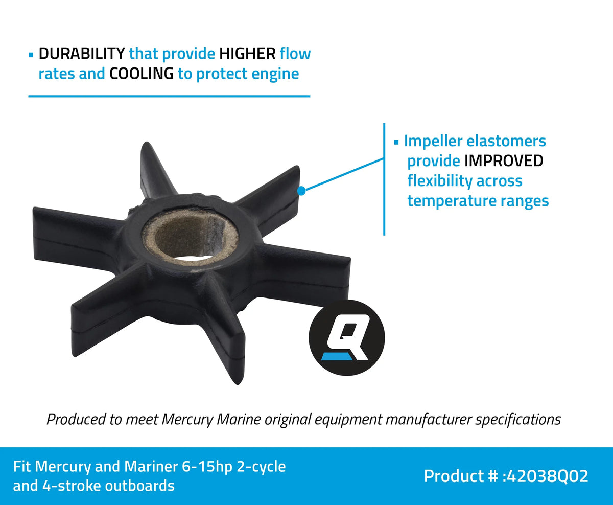 Quicksilver 42038Q02 Water Pump Impeller Outboard