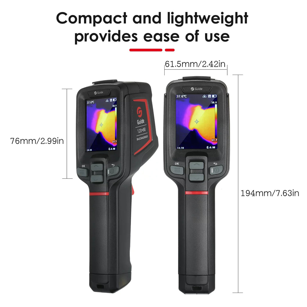 Guide Thermal Imager T120 Handheld Infrared Camera Resolution 120x90 Pixels Floor Heating Car PCB Hot Electrical Repair