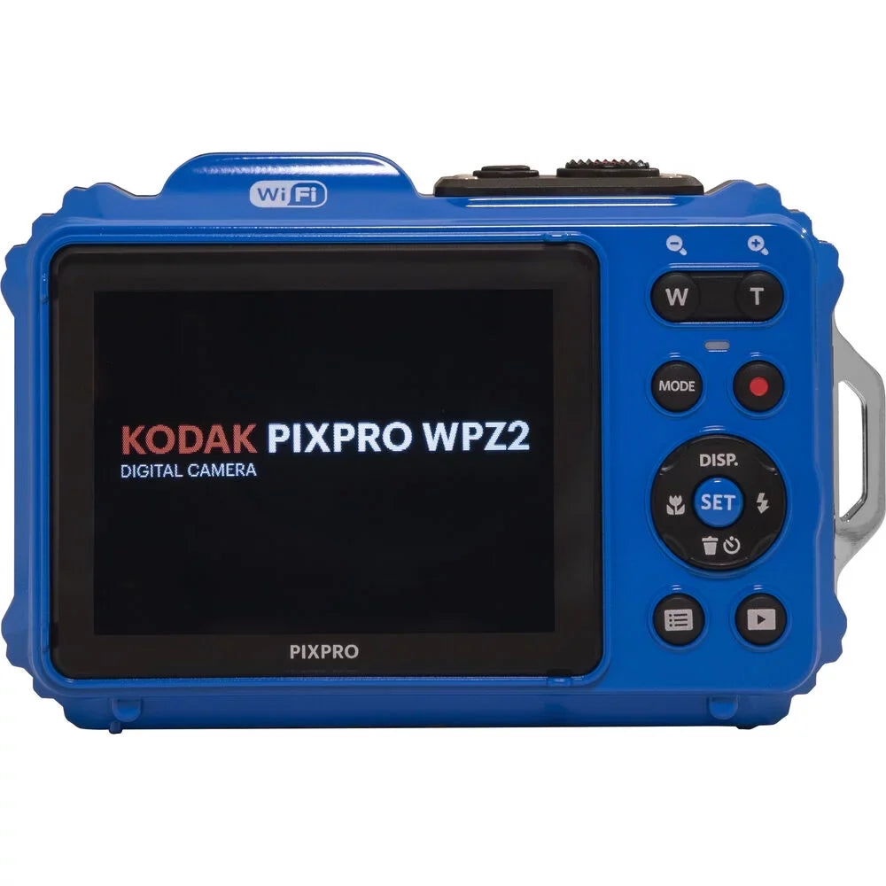 Kodak PIXPRO WPZ2 Digital Camera (Blue) + Spider Tripod + Case - 32GB Kit