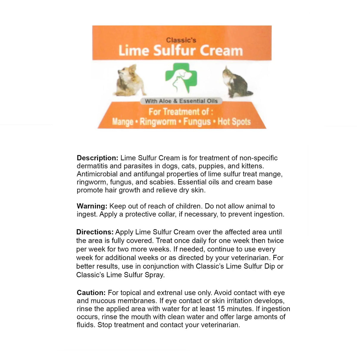 Healthy Paw Life - Lime Sulfur Dip Pet Skin Ointment (2 oz x 2 Jars) - Pet Care for Itchy and Dry Skin - Safe Cream Ointment for Dog, Cat, Puppy, Kitten, Horse (2 oz x 2) (2 oz x 2)