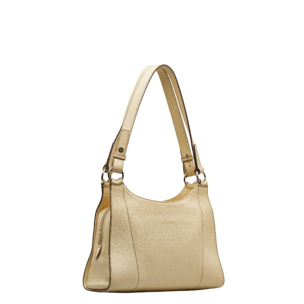 Pre-Owned LOEWE Handbag White Cream Yellow Leather Ladies (Fair)