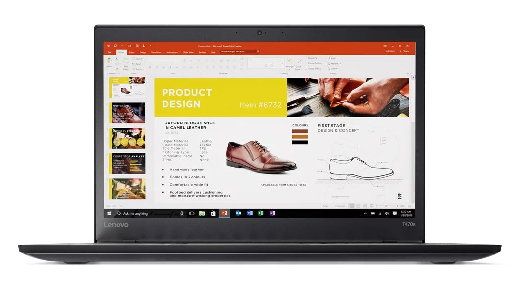 Lenovo ThinkPad T470s Touch Windows 7 Pro Laptop - Intel Core i7-7600U, 20GB RAM, 128GB SSD, 14" IPS FHD (1920x1080) Matte Touchscreen, Fingerprint Reader, Smart Card Reader, Black Color