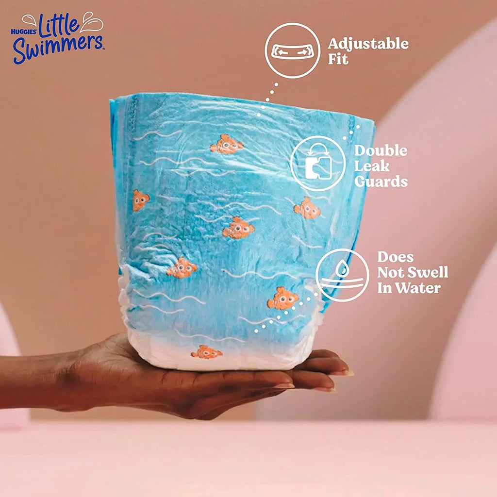 Huggies Little Swimmers Disposable Swimming Diapers, Size 4 (24-34 lbs), 18 Ct