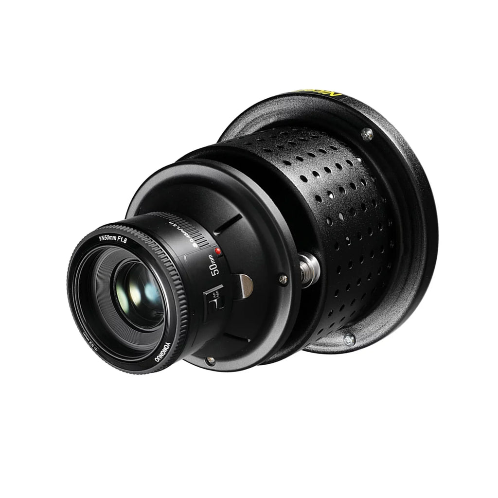NiceFoto SN-29 Flash Concentrator Conical Snoot Video Art Styling Snoot with YONGNUO YN50mm F1.8 Lens Bowens Mount Photographic Equipment Accessories