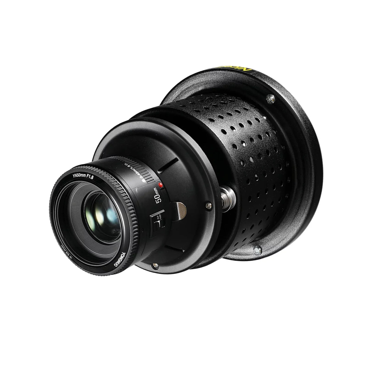 NiceFoto SN-29 Flash Concentrator Conical Snoot Video Art Styling Snoot with YONGNUO YN50mm F1.8 Lens Bowens Mount Photographic Equipment Accessories